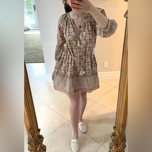 Cleobella / Rosy Mini cotton block printed paisley floral Dress Size s - Picture 4 of 7